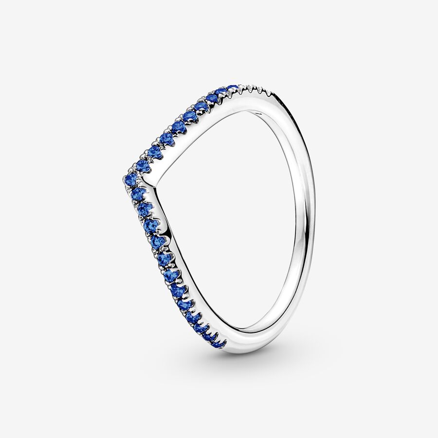 Modrý trblietavý prsteň kolekcie Pandora Timeless Wish image number 0