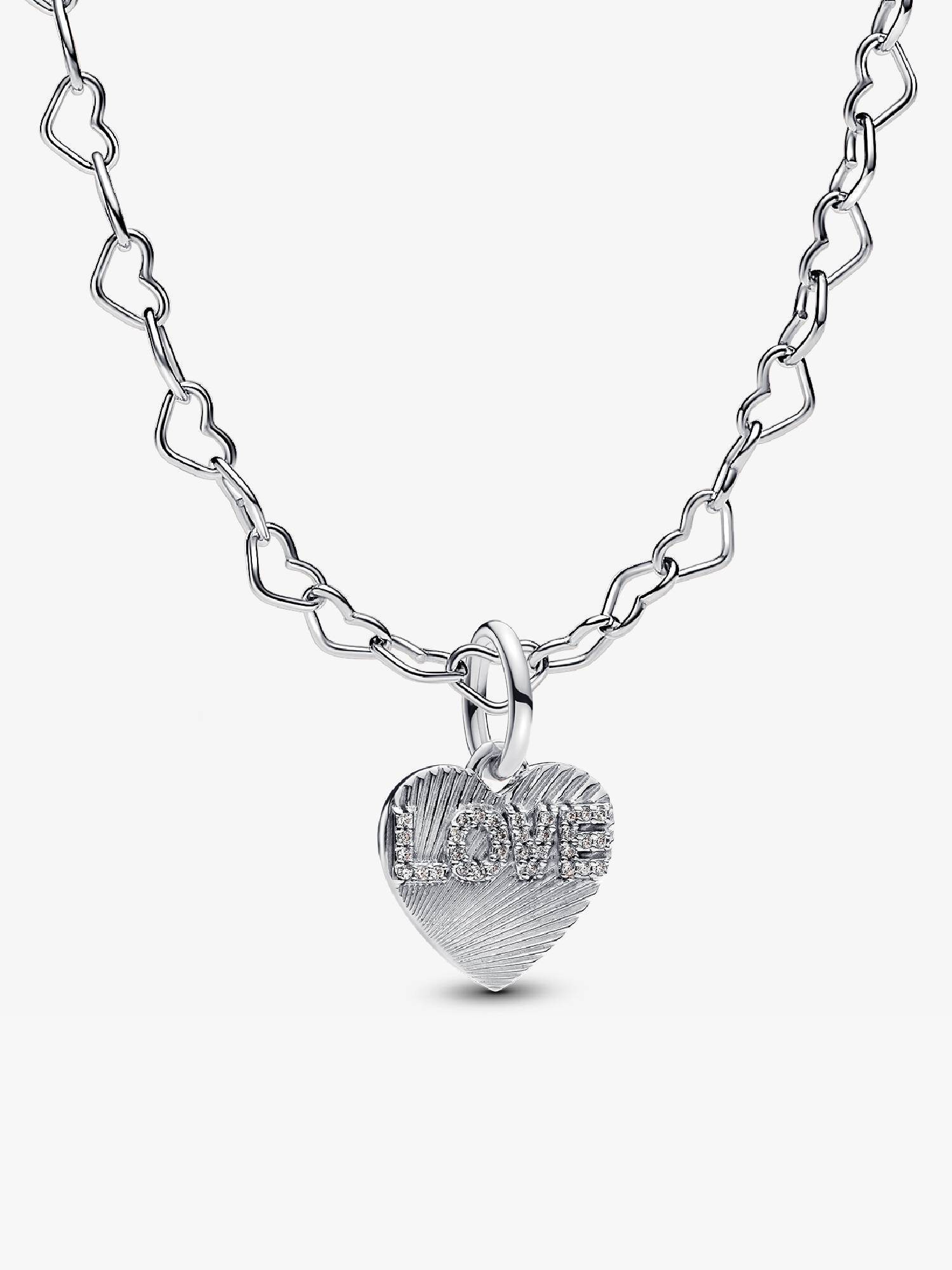 Linked Hearts Collier Necklace with heart pendant set