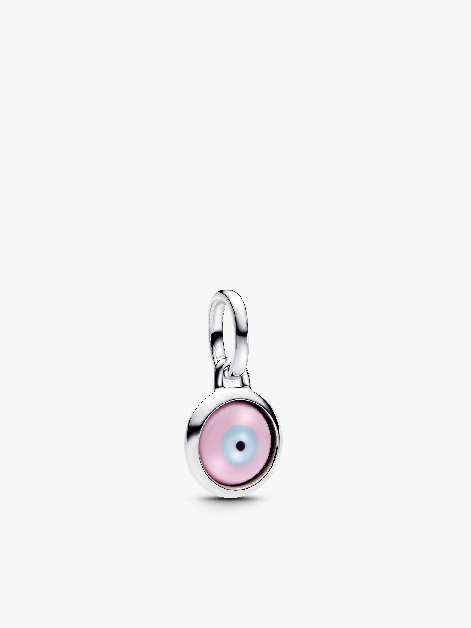 Gravírovateľný mini visiaci prívesok Evil Eye z muránskeho skla