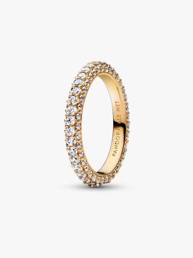 Prsteň Pandora Timeless Pavé, jednoradový