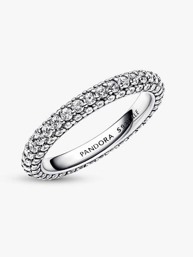 Prsteň Pandora Timeless Pavé, jednoradový
