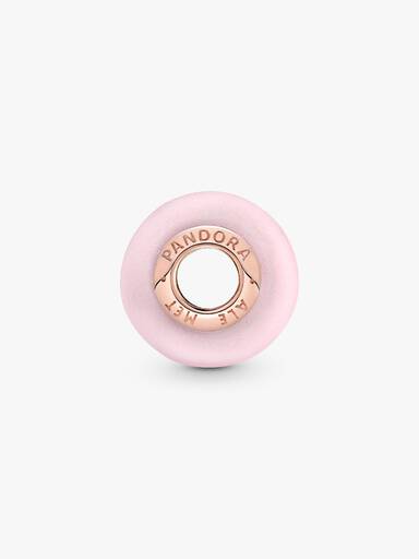 Prívesok s matným ružovým muránskym sklom