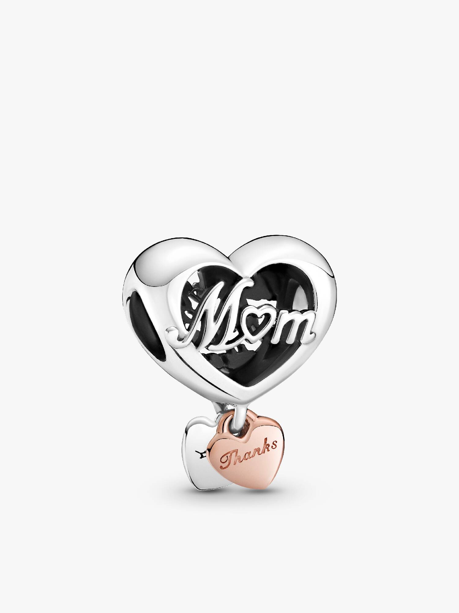 Srdiečkový prívesok pre mamu s poďakovaním