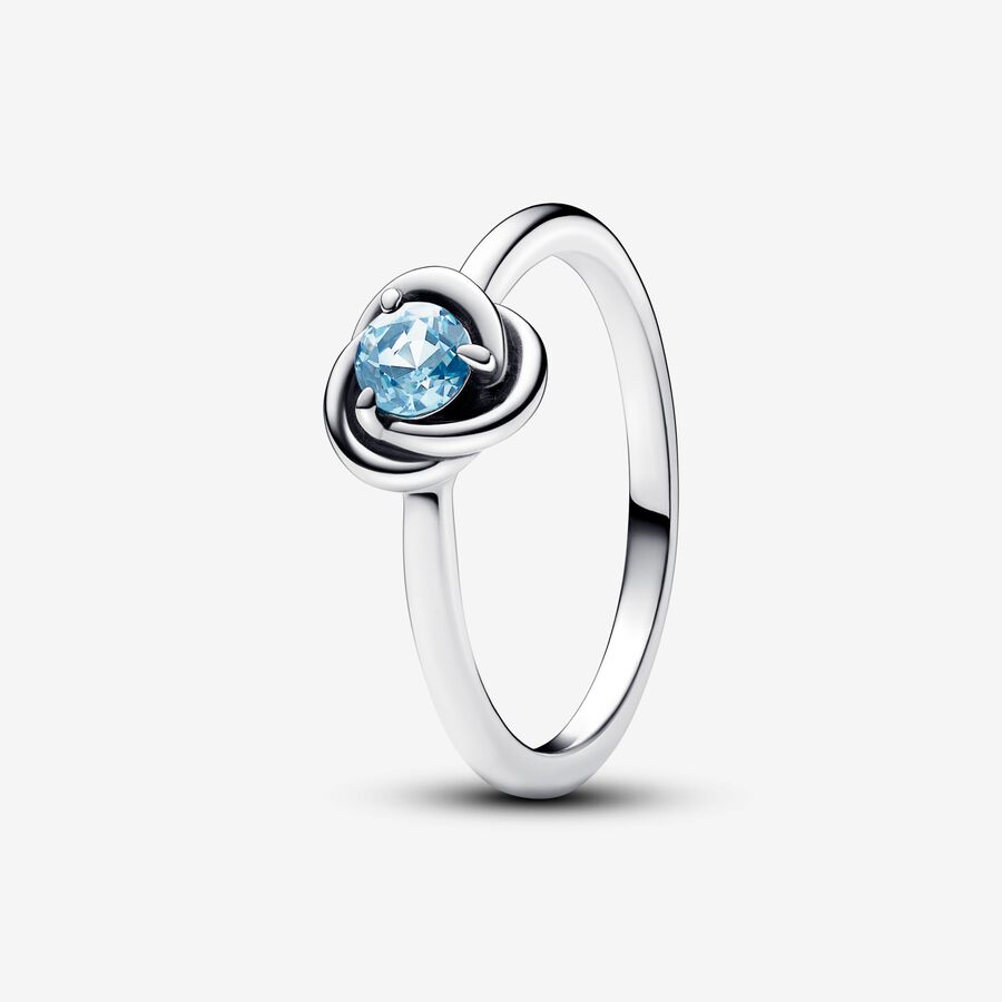 Prsteň Akvamarínovo modrý kruh večnosti image number 0