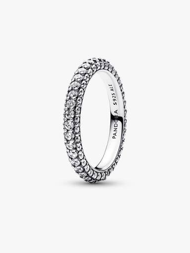 Prsteň Pandora Timeless Pavé, jednoradový