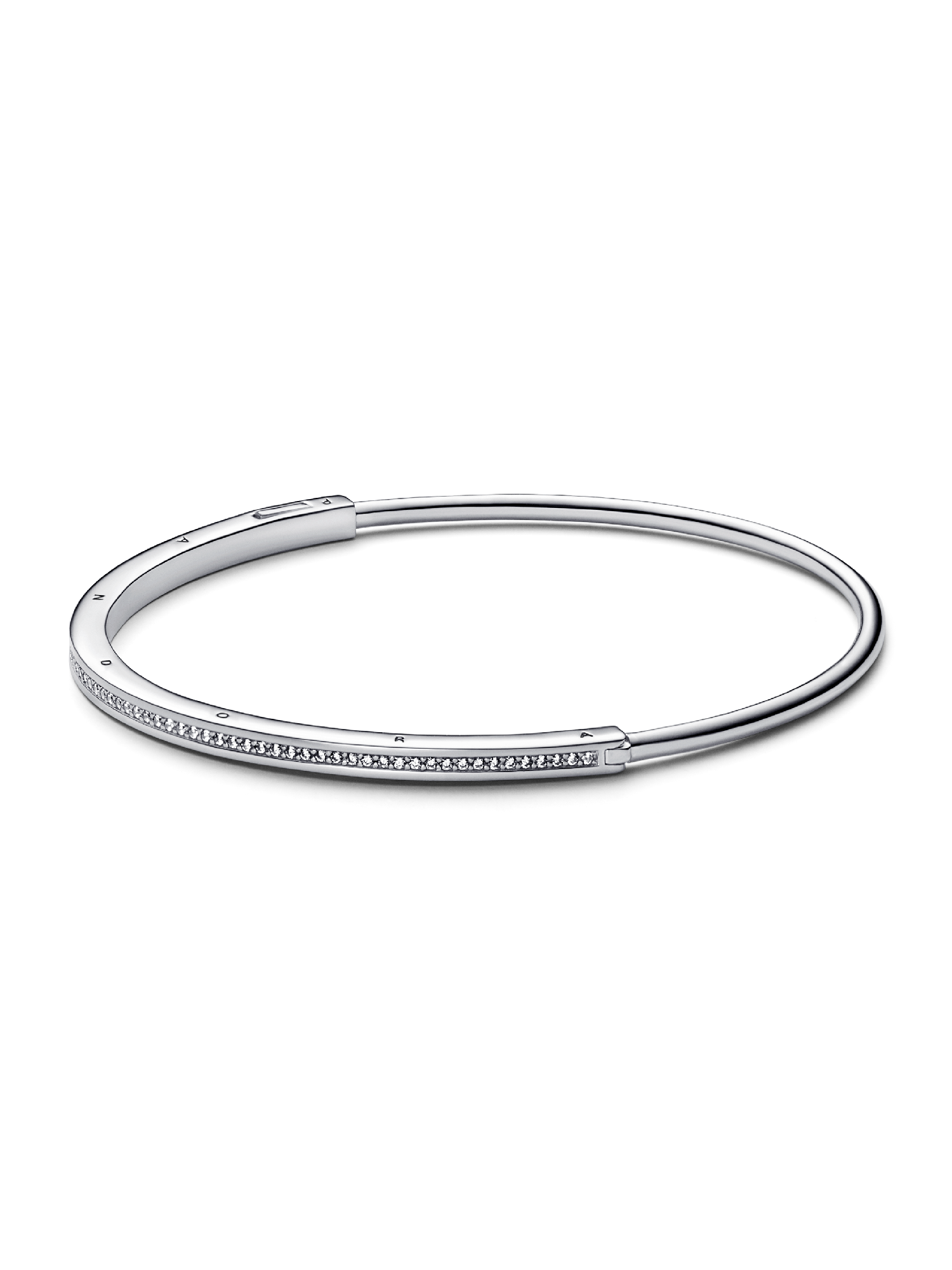 Pavé pevný náramok Pandora Signature I-D